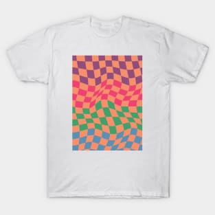 Colorful Checkerboard Pattern 2 T-Shirt